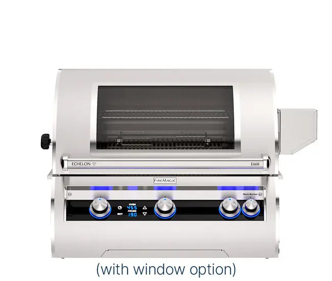 Fire Magic E660i 30-Inch 3-Burner Built-In Gas Grill with Rotisserie & Digital Thermometer - Premium Outdoor Cooking for Backyard BBQs, Patio Entertaining, and Professional Grilling