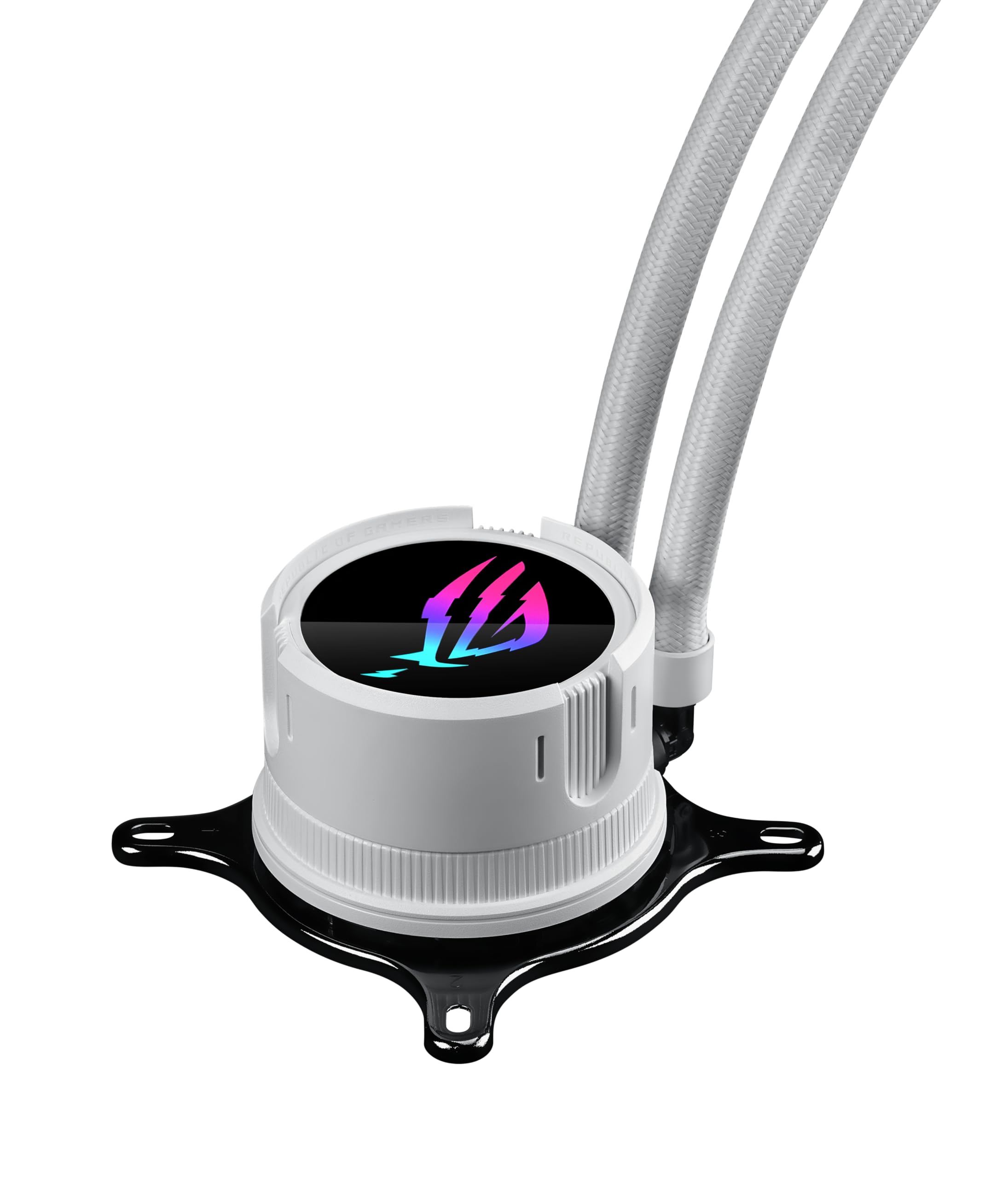 ASUS ROG Strix LC III 240 ARGB White Edition AIO CPU Liquid Cooler - 360° Rotatable Water Block, Gen7 v2 Pump, Premium ARGB Fans, 10+ Aura Lighting Effects | Perfect for Gaming PC Builds & High-Performance Cooling