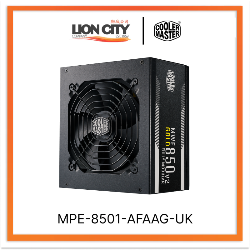 Cooler Master MPE 8501 AFAAG UK CM MWE Gold V2 850W Full Modular Power Supply PSU - 80 Plus Gold Certified, 5 Year Warranty for Gaming PC, Workstation & High Performance Desktop Computers