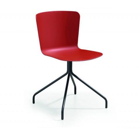 Midj Calla S M_X PP Chair - Modern Plastic Stackable Chair for Home, Office, and Outdoor Use - Perfect for Dining, Conference, and Patio Seating