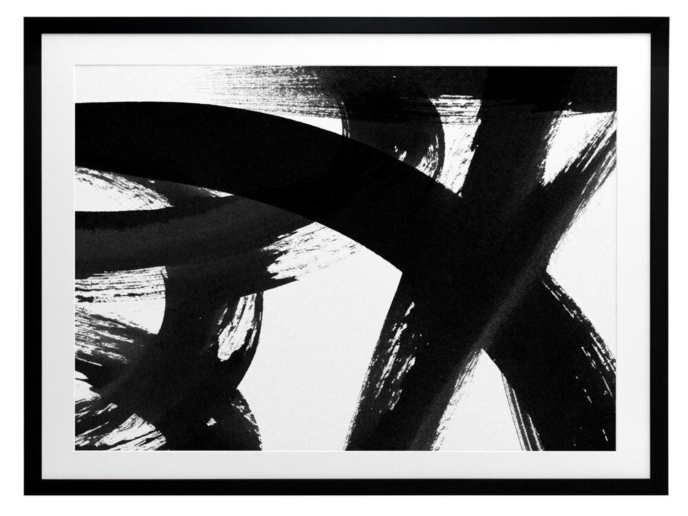 Changing Lanes Smudge Framed Art Print - Modern Abstract Wall Decor for Living Room, Bedroom & Office - Perfect Home Decor Gift