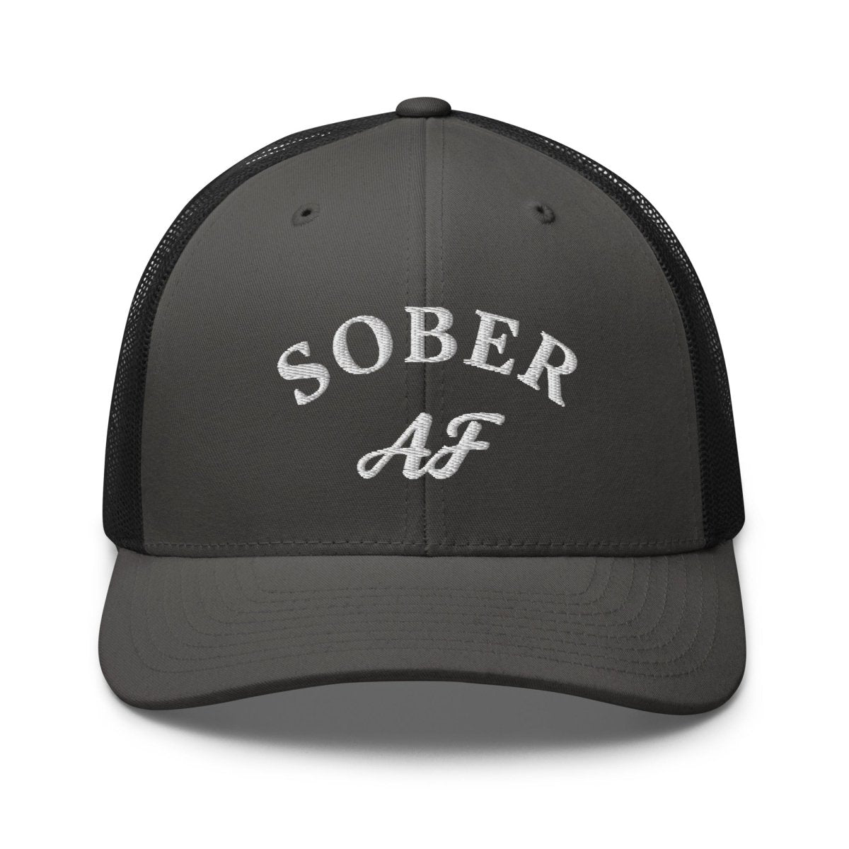 Sober AF Embroidered Trucker Hat - Funny Novelty Baseball Cap for Men & Women - Perfect for Parties, Festivals, and Everyday Wear