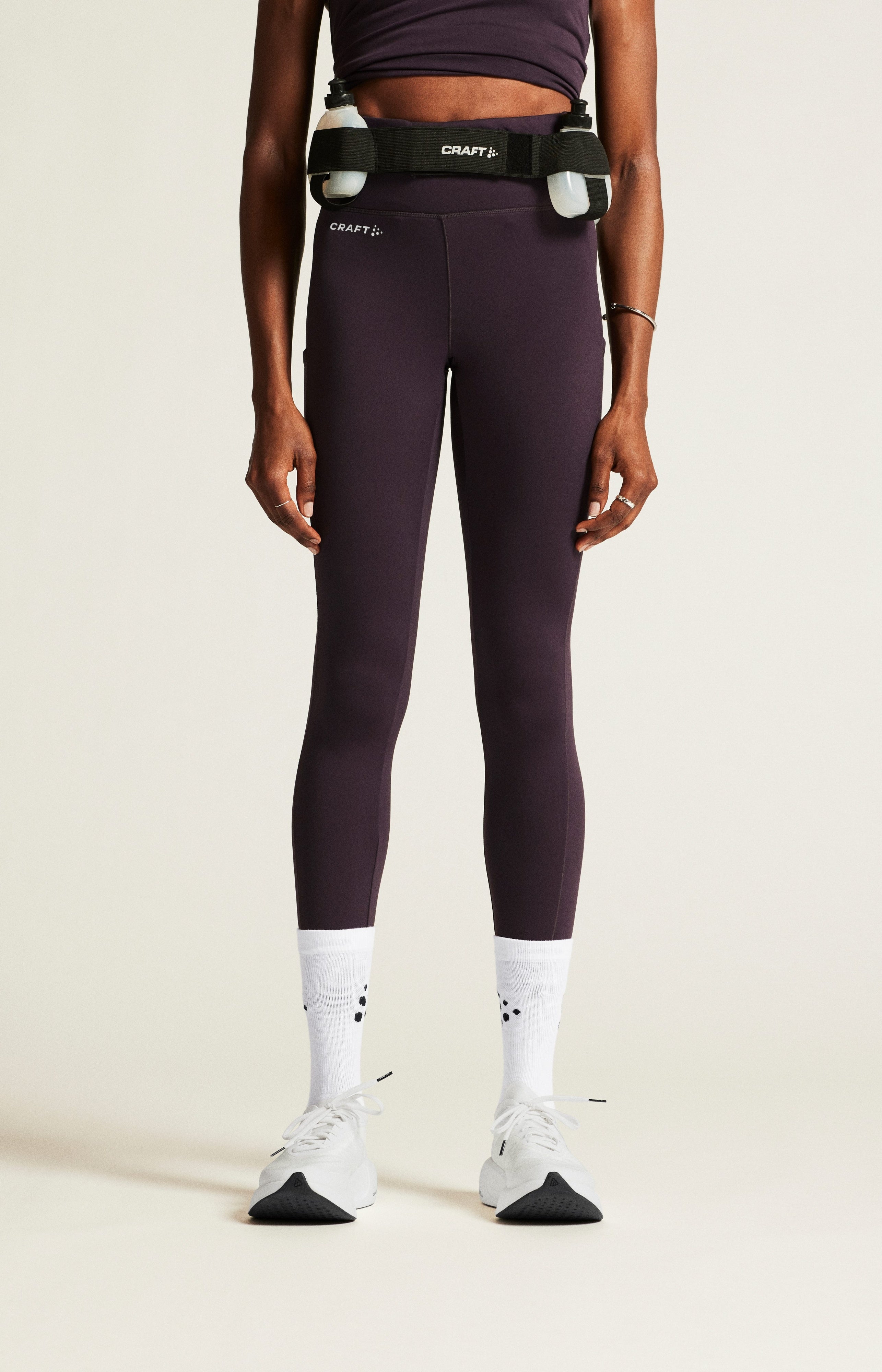 Women's ADV Essence High Waist Thermal Tights - Dark Plum | Winter Running, Yoga & Cold Weather Workout Leggings