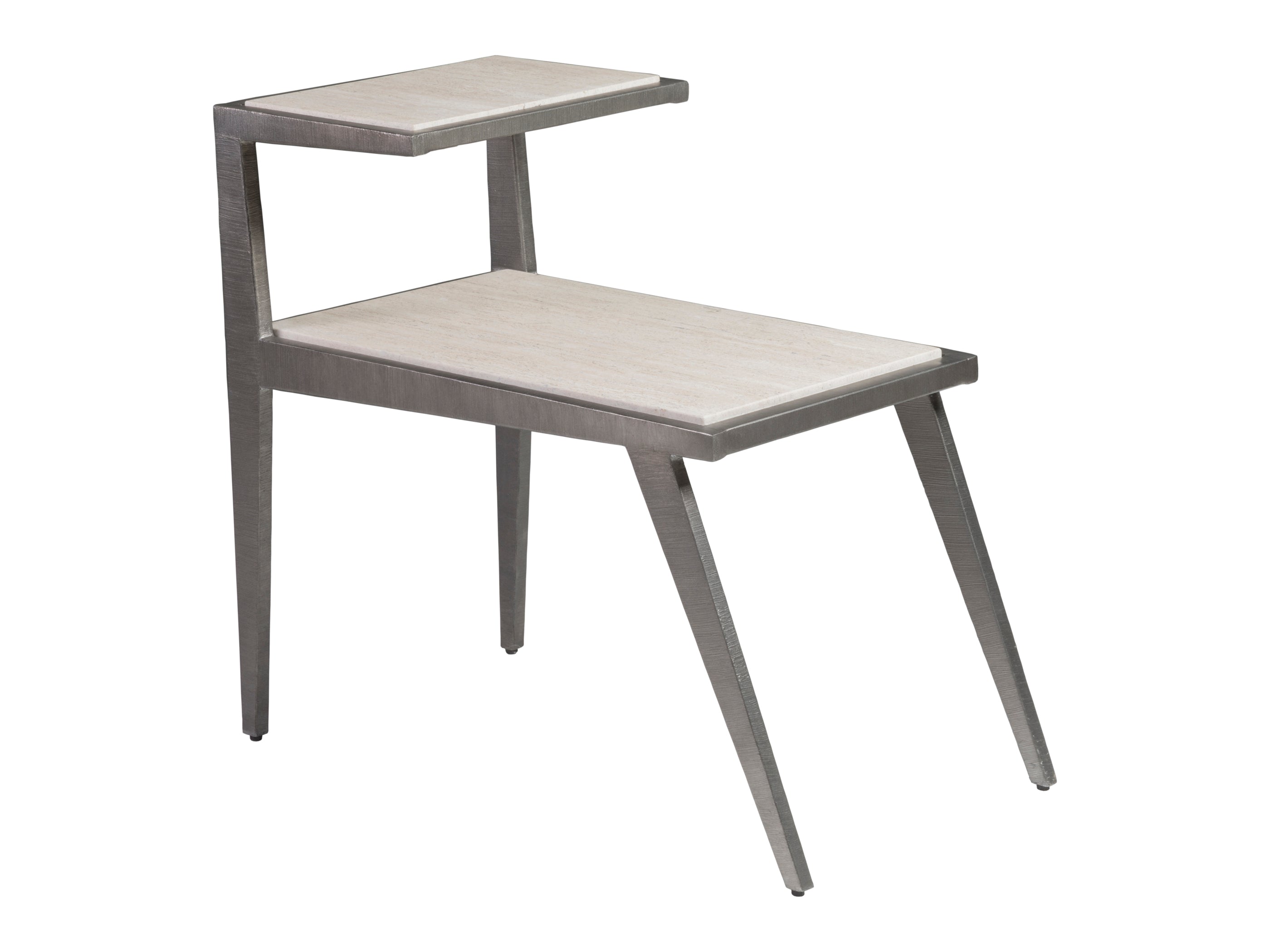 Artista Home Adamo Silver Gray Side Table - Modern End Table for Living Room, Bedroom, or Office - Small Accent Table with Sleek Design