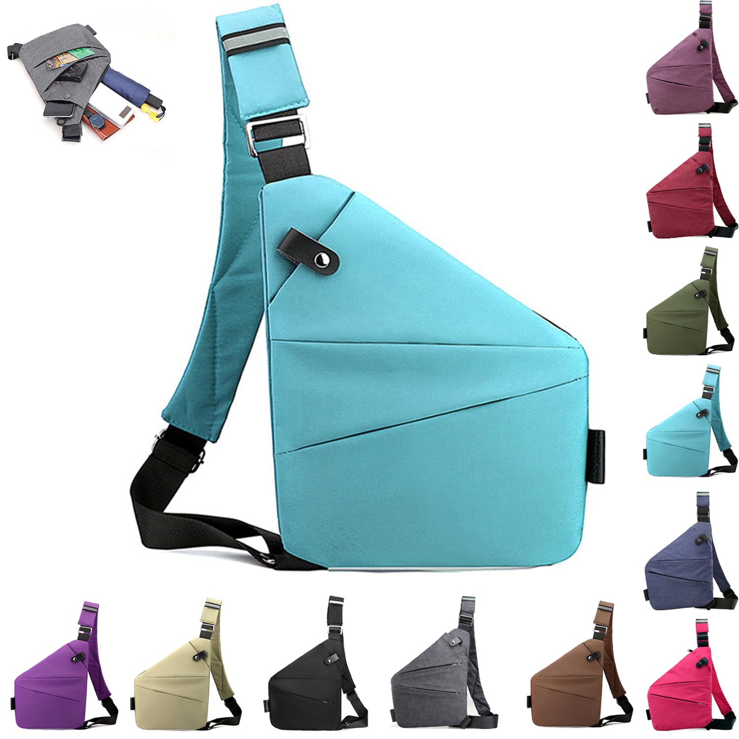 Anti Theft Crossbody Travel Bag for Women & Men - RFID Blocking, Slash Proof & Secure Zipper - Perfect for Commuting, Vacation & Daily Use