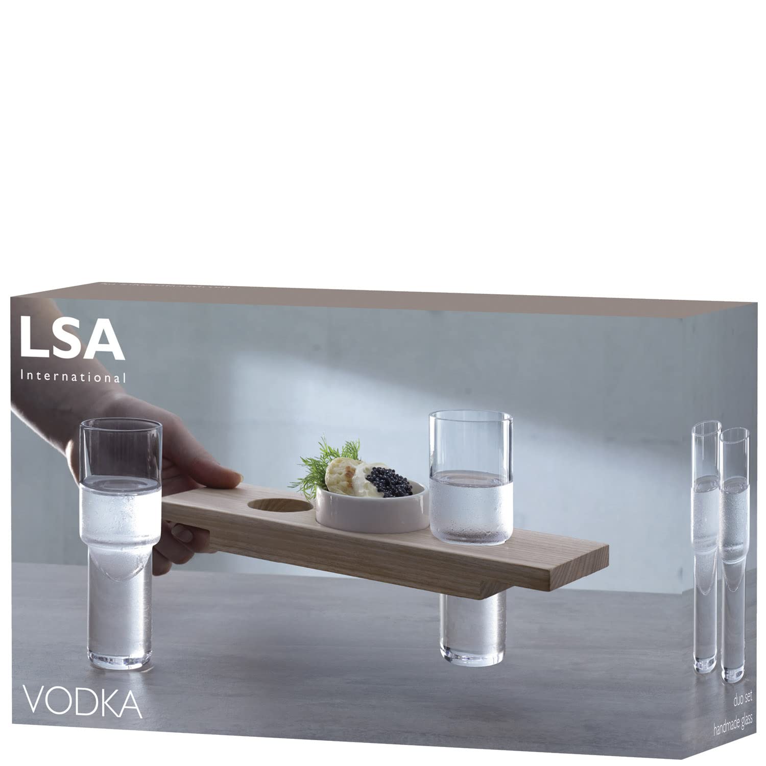 Premium LSA International Shot Glasses - 25cm Tall Barware for Cocktails, Whiskey & Tequila - Perfect for Parties, Home Bars & Gifting