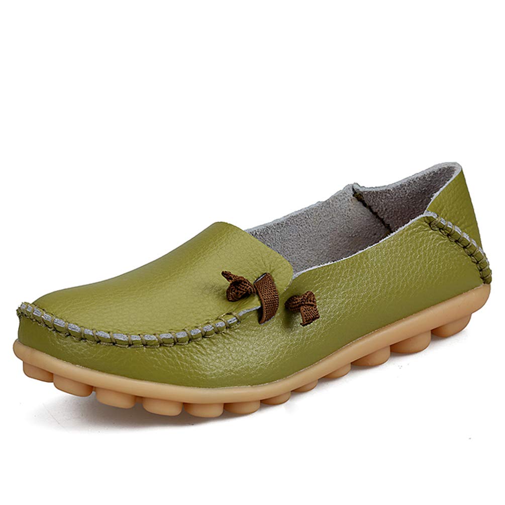 Women's Soft Leather Loafers - Comfortable Non-Slip Casual Flats for Ladies & Mothers | Perfect for Driving, Office Wear & Everyday Walking Shoes