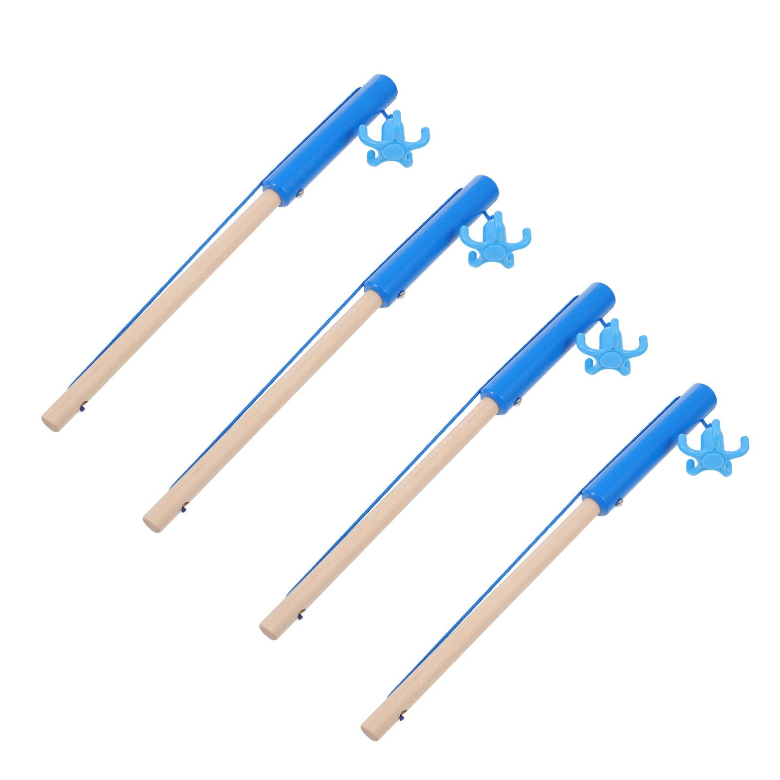 Wooden Magnetic Fishing Pole for Kids - Toyvian Toddler Fishing Rod with Magnetic Fish Game | Fun Outdoor & Indoor Play for Preschoolers