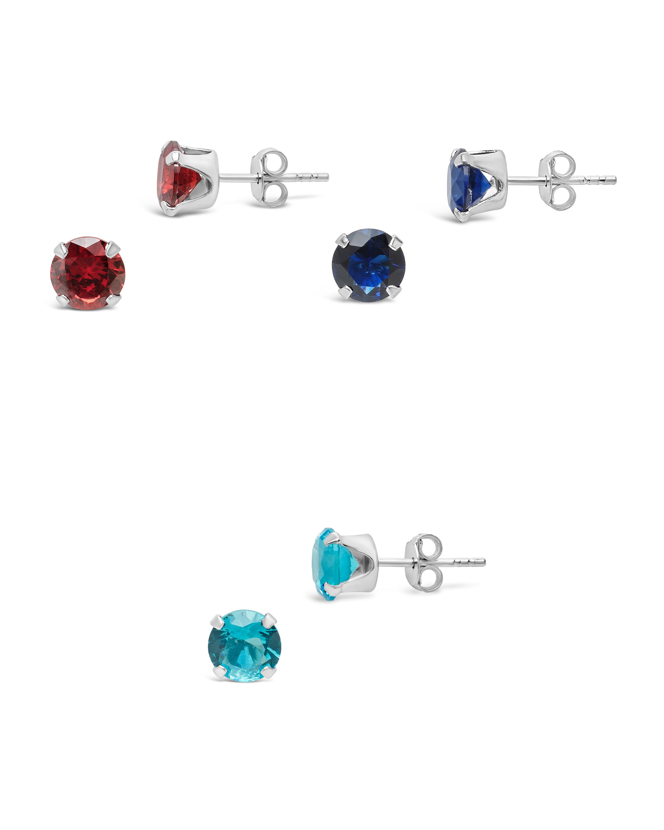 Elegant Jewelry Organizer Case with Rainbow Stud Earrings Set - Perfect for Travel, Gifts & Daily Accessory Storage