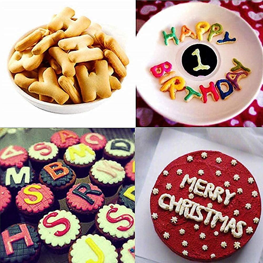 3D Alphabet Silicone Candy Molds for Baking Cake & Chocolate - 26 Letter Set - Perfect for Birthday Parties, Baby Showers & DIY Desserts