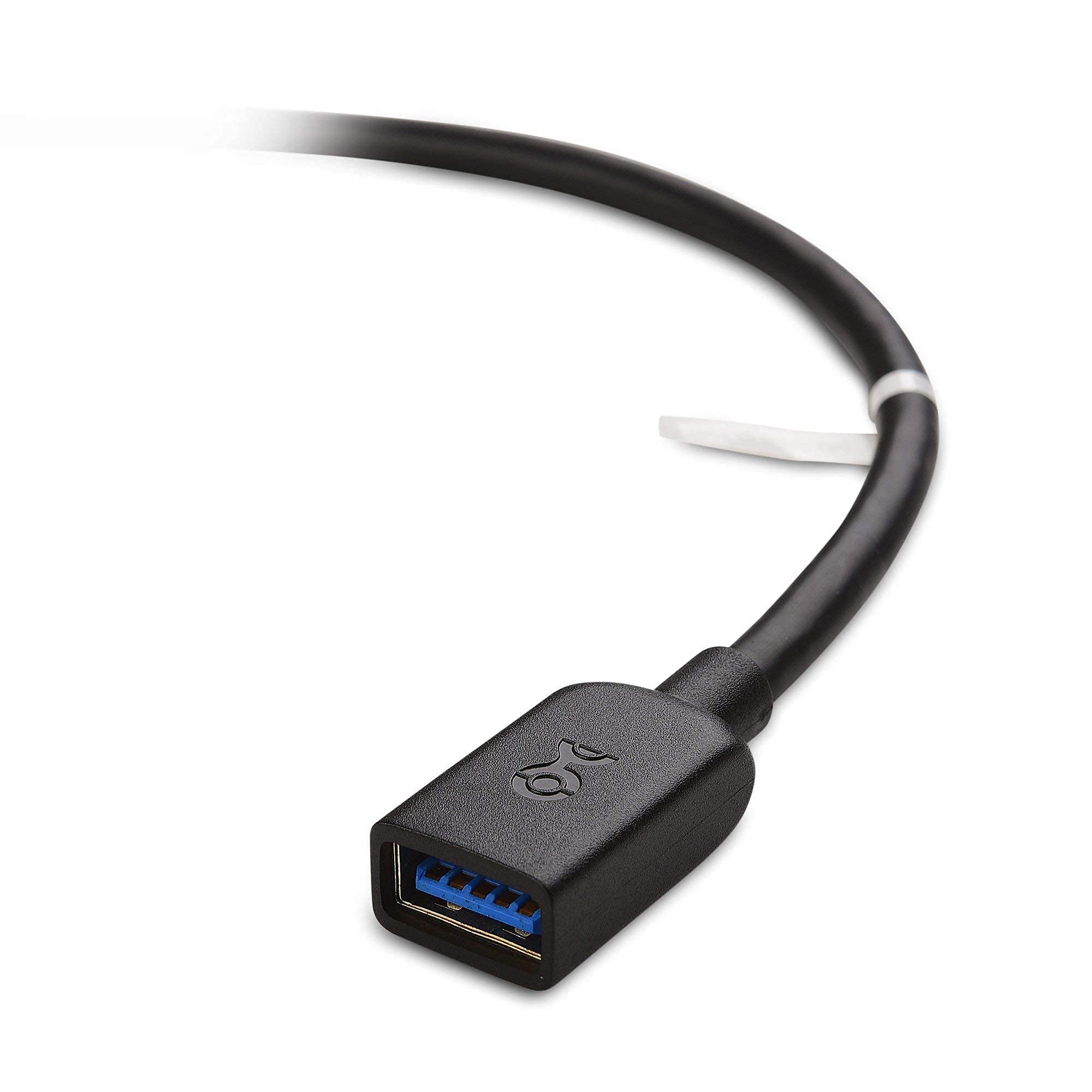 USB 3.0 A to B Cable 3ft & USB Extension Cable - High Speed Data Sync for Printers, Scanners, External Hard Drives | Durable Black Short Cable for Office & Home Use