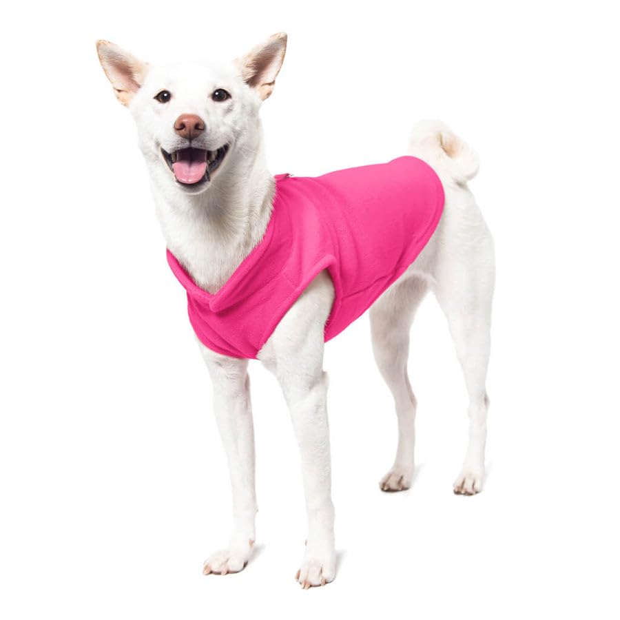 Gooby Fleece Vest Dog Sweater - Pink, X-Small - Warm Pullover Fleece Dog Jacket with O-Ring Leash Attachment - Winter Small Dog Coat for Cold Weather - Cozy Pet Apparel for Small Breed Dogs (Puppy Clothes for Boys & Girls) - Perfect for Outdoor Walks, Park Visits & Winter Adventures