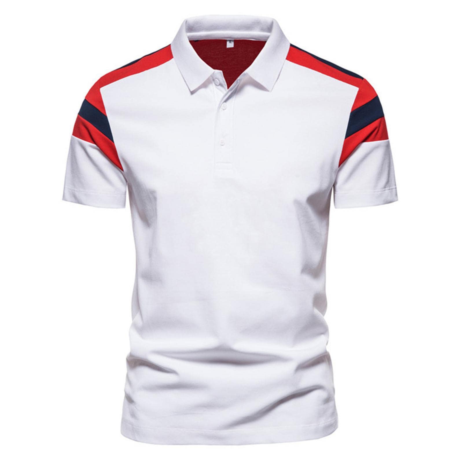 Men's Golf Polo Shirt - Short Sleeve Stitched Zipper Collar Performance Shirt for Workout, Tennis & Casual Wear | Moisture-Wicking & Breathable Fabric