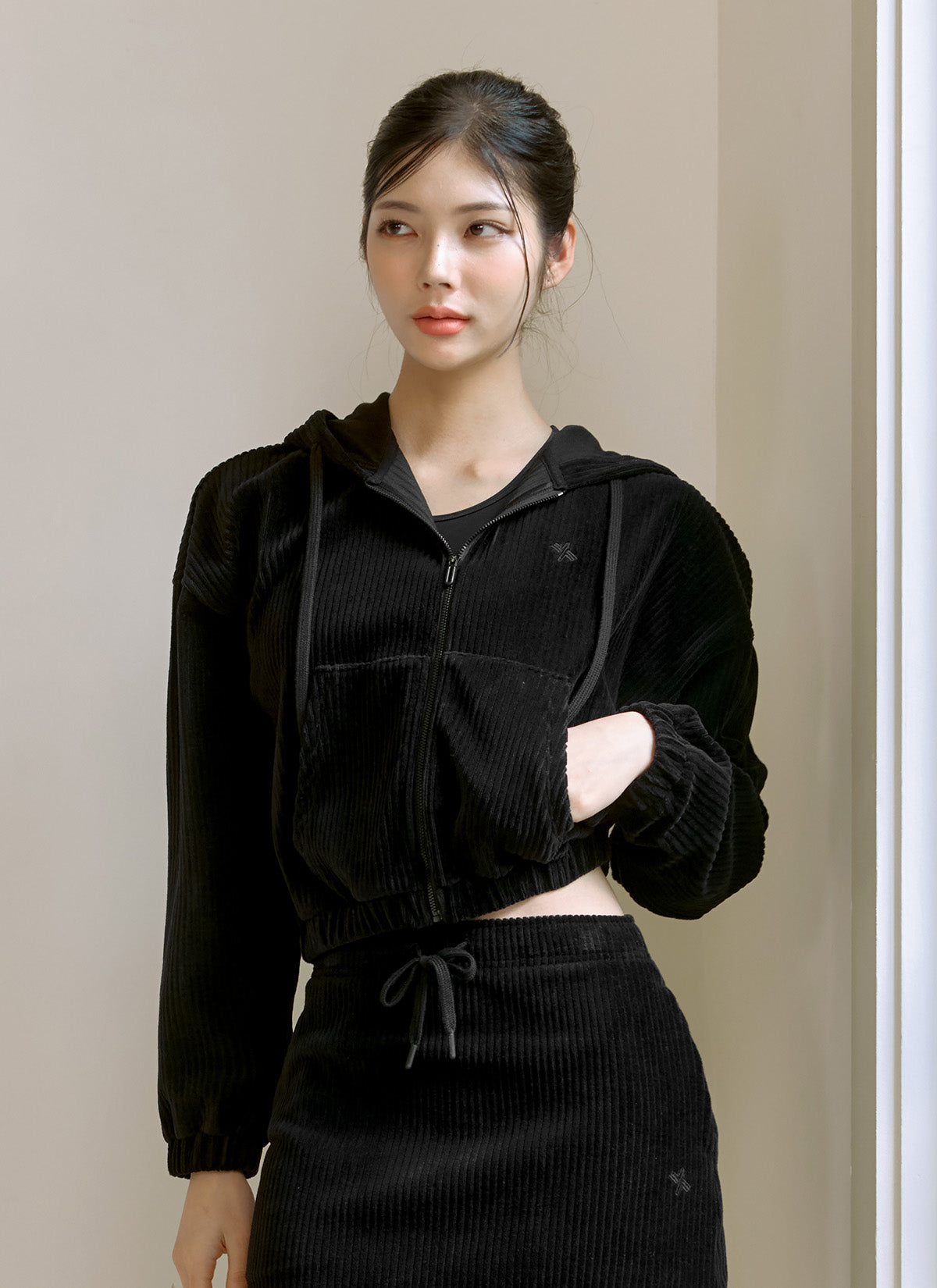 Velvet Corduroy Hooded Zip Up Jacket for Men & Women - Cozy Winter Outerwear for Casual Wear & Outdoor Activities