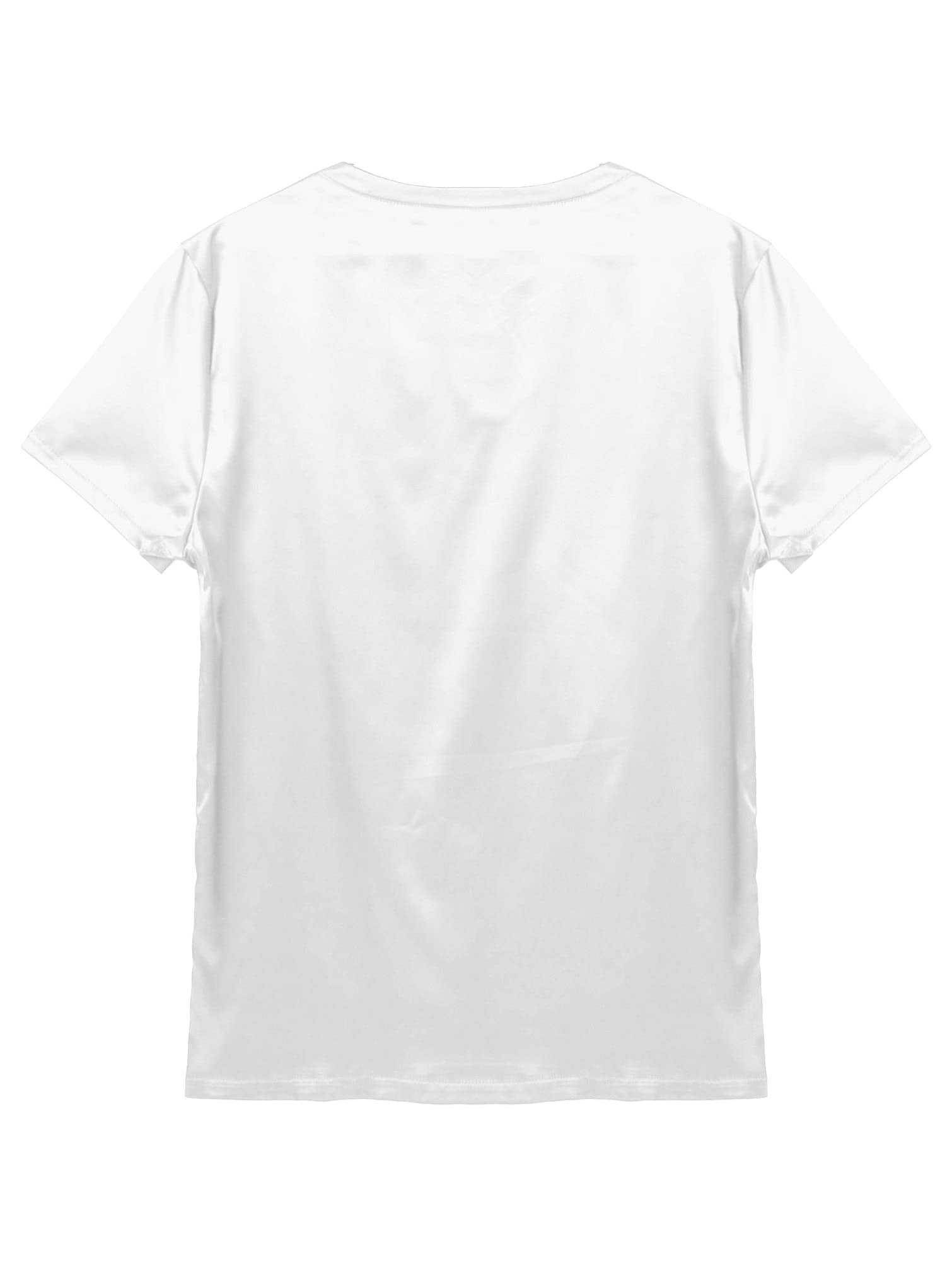 Men's Satin Lingerie Shirt - V-Neck Sleepwear Pajama Top, Soft Athletic Undershirt for Nightwear & Lounge Wear, Club T-Shirt for Comfortable Sleep & Relaxation at Home
