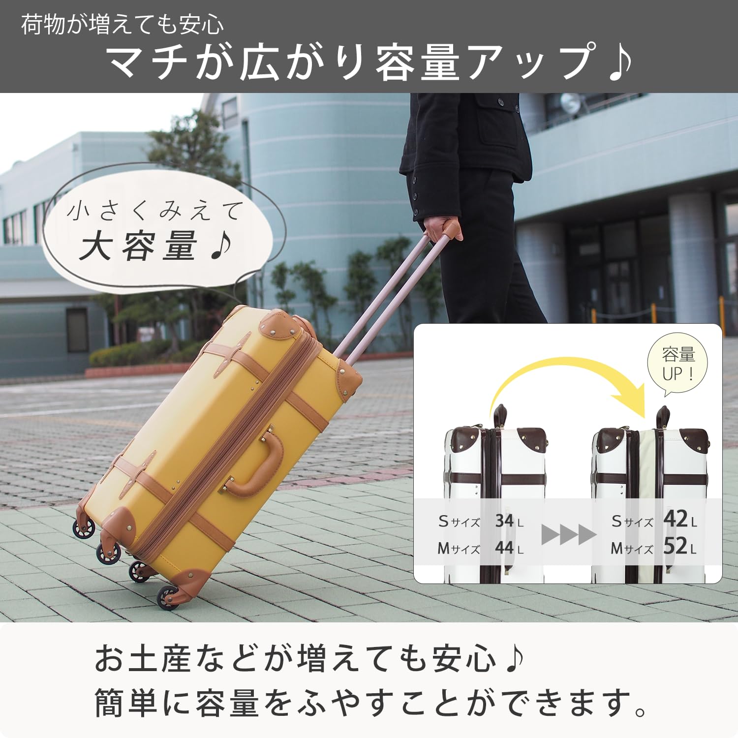 Expandable Vintage Trolley Luggage with TSA Lock - 2-Tone Faux Leather Suitcase for Travel, Business Trips & Weekend Getaways (Model: 81-55082-29)