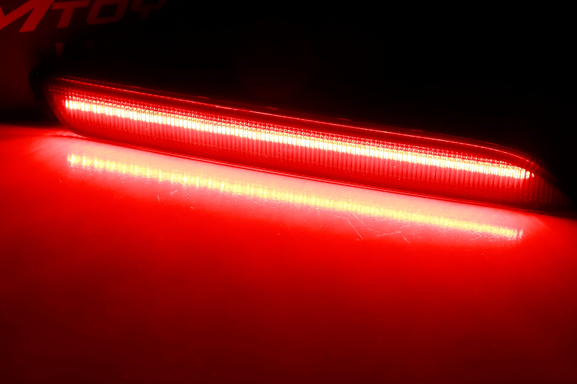 Dark Smoke Lens LED Strip Rear Bumper Reflector Lights for Lexus IS F RC NX RX GX - Durable Waterproof Tail Lights for Night Driving & Enhanced Vehicle Safety