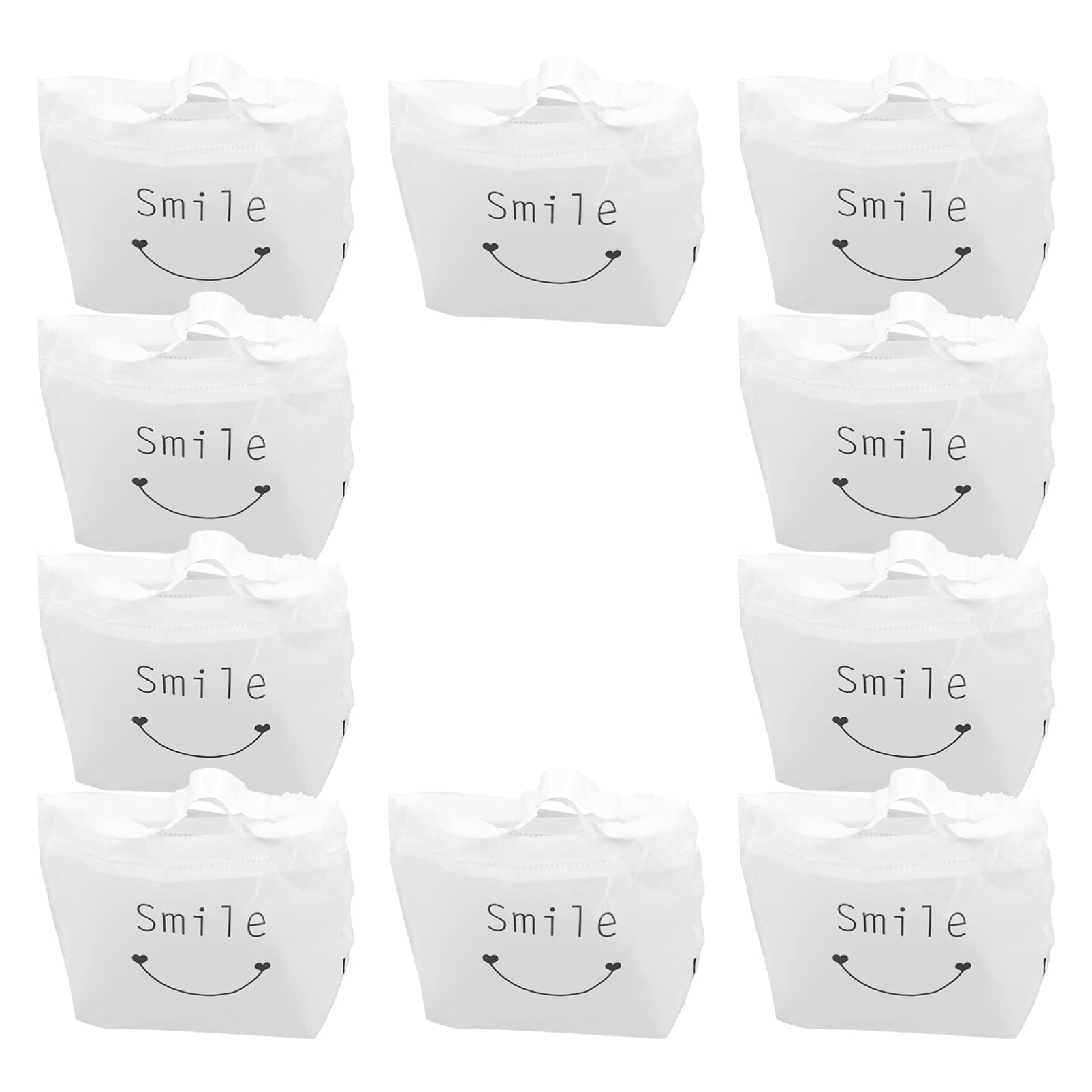 50Pcs Cabilock Reusable Drawstring Biodegradable Plastic Shopping Bags - Eco-Friendly Take Out Bags for Restaurants, Groceries & Retail Businesses | Perfect for Food Delivery, Picnics & Party Favors
