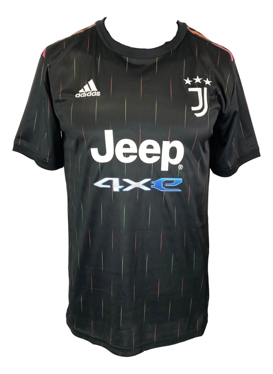 Authentic Giorgio Chiellini Signed Juventus Black Adidas Soccer Jersey with PSA Hologram - Perfect for Soccer Fans, Collectors & Memorabilia Display