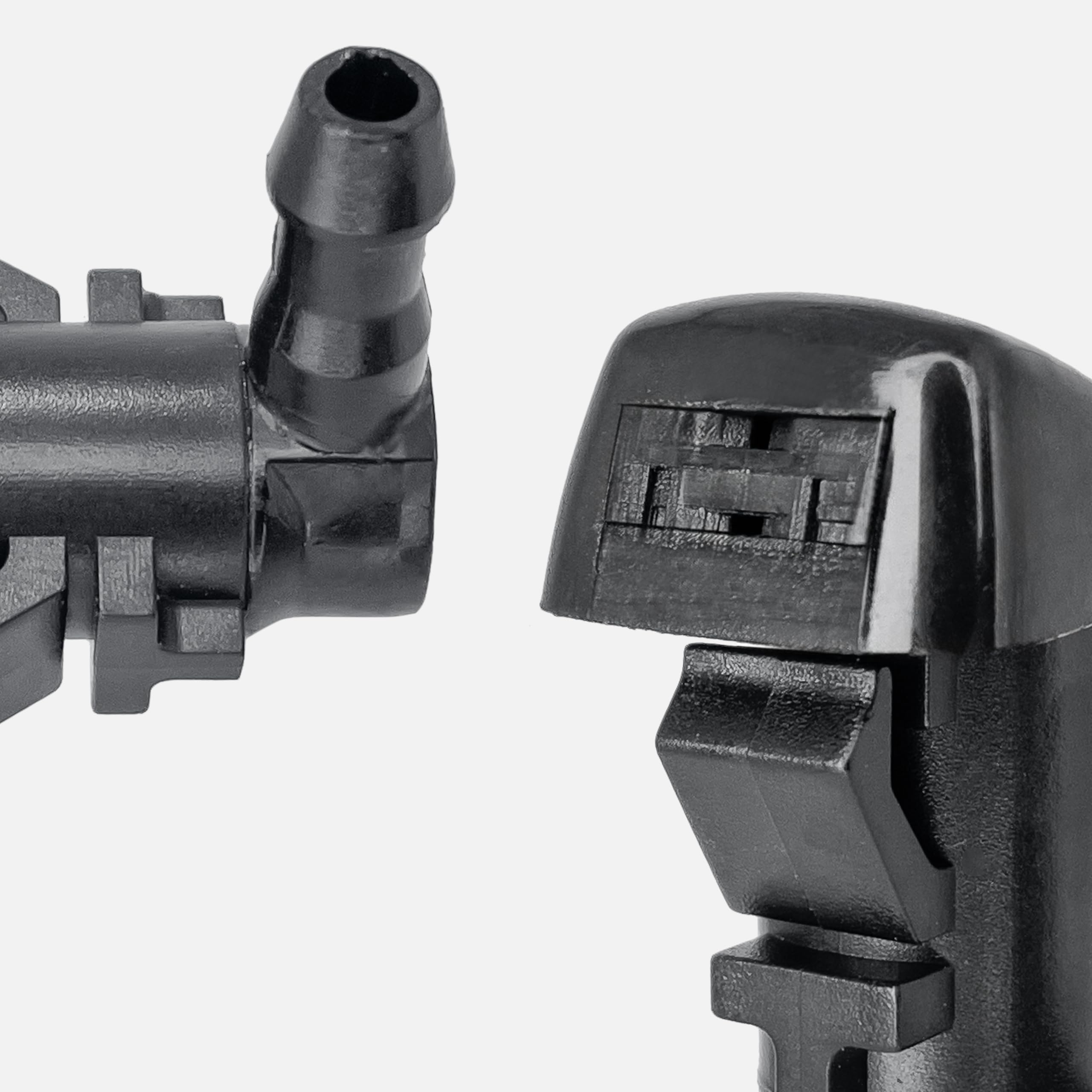 Click&Fit Universal Windshield Washer Nozzles - Compatible with Toyota Tacoma, RAV4 (1995-2005), Camry, Corolla (1988-2002), 4Runner (1996-2002), Celica (1990-1999), Echo (2000-2005) - Direct Replacement for OEM 85381-04030 - Perfect for Clear Windshield Visibility in Rainy Weather