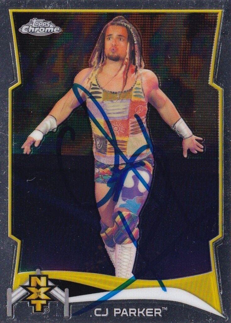 Authentic CJ Parker Signed 2014 Topps Chrome WWE NXT Prospects Card #6 RC Juice Robinson Autographed Wrestling Collectible - Perfect for WWE Memorabilia Collections, Wrestling Fan Gifts & Sports Card Investments
