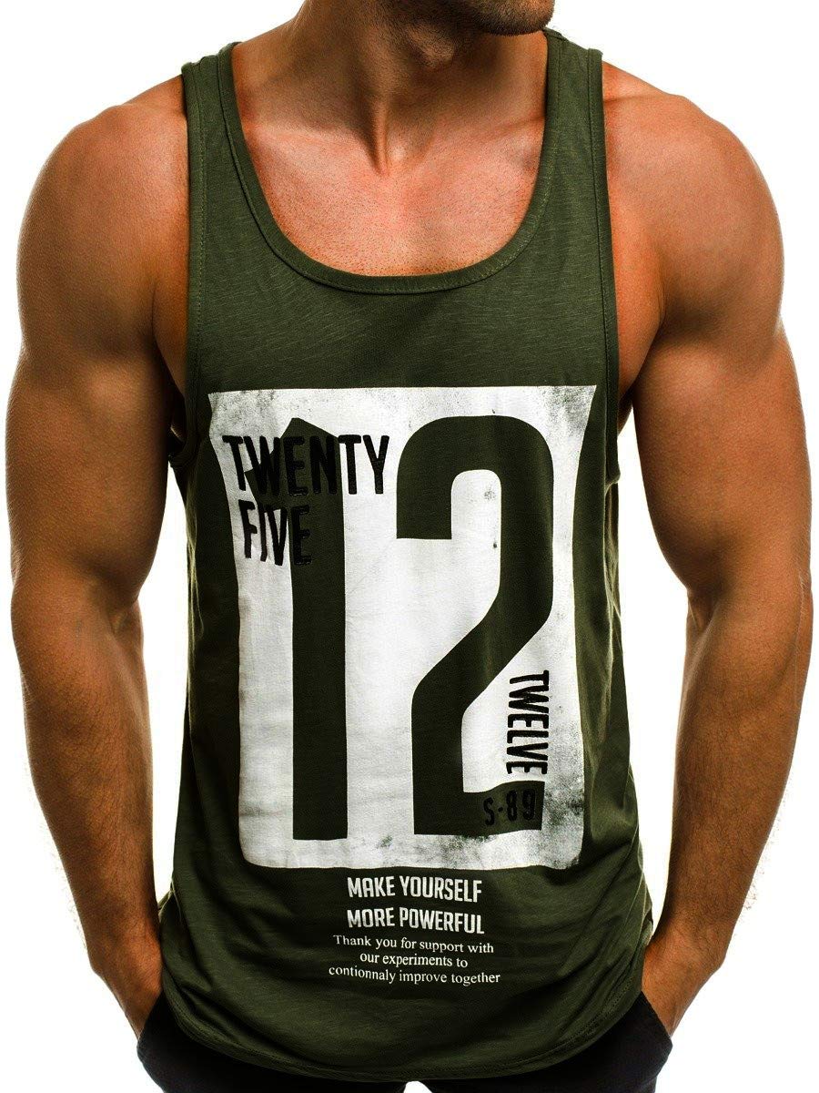 Biemlfdlkk Men's Muscle Gym Workout Stringer Tank Top - Bodybuilding Fitness Sleeveless T-Shirt for Weightlifting & Cross Training - Perfect for Gym, Workout & Bodybuilding Sessions