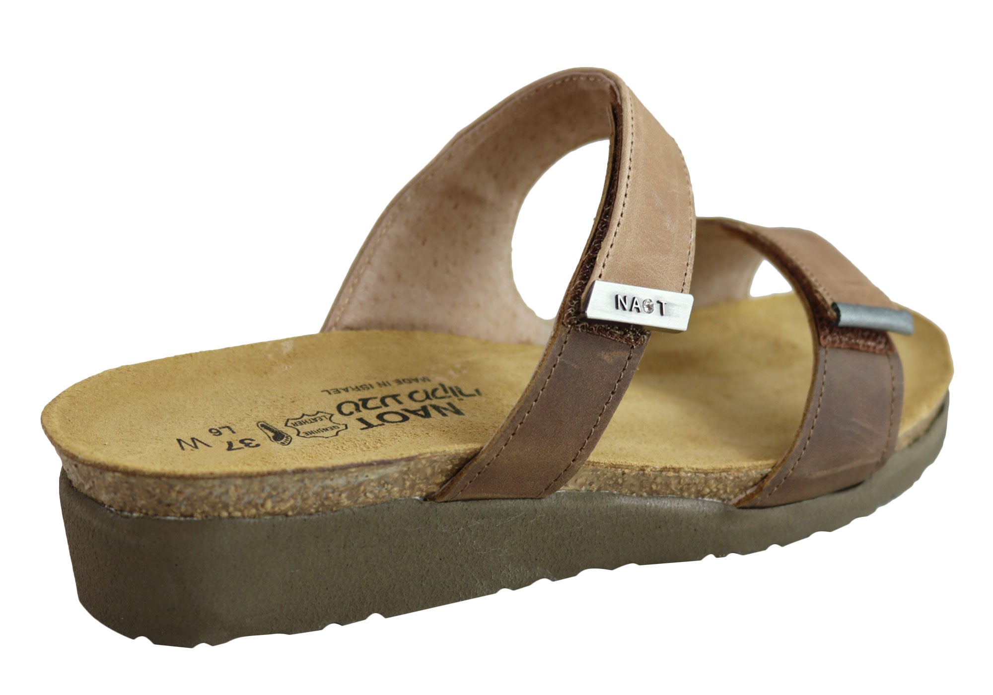 Naot Jacey Wide Women's Leather Comfortable Cushioned Sandals Slides - Perfect for Walking, Travel & Summer Outfits