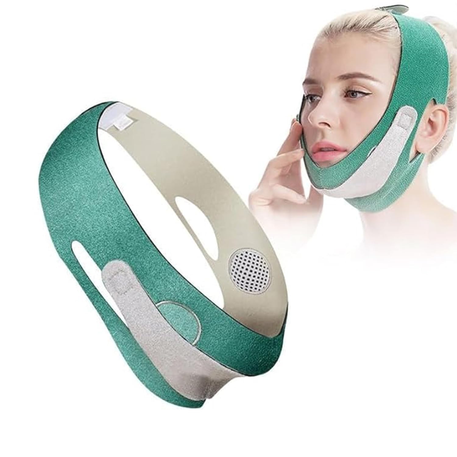 DIVUE V Face Mask - Double Chin Reducer & V-Line Lifting Belt | Anti-Wrinkle, Slimming & Firming Face Lift Band | Breathable Contouring Face Mask for Women & Men | Perfect for Daily Use, Yoga, Workout & Beauty Routine