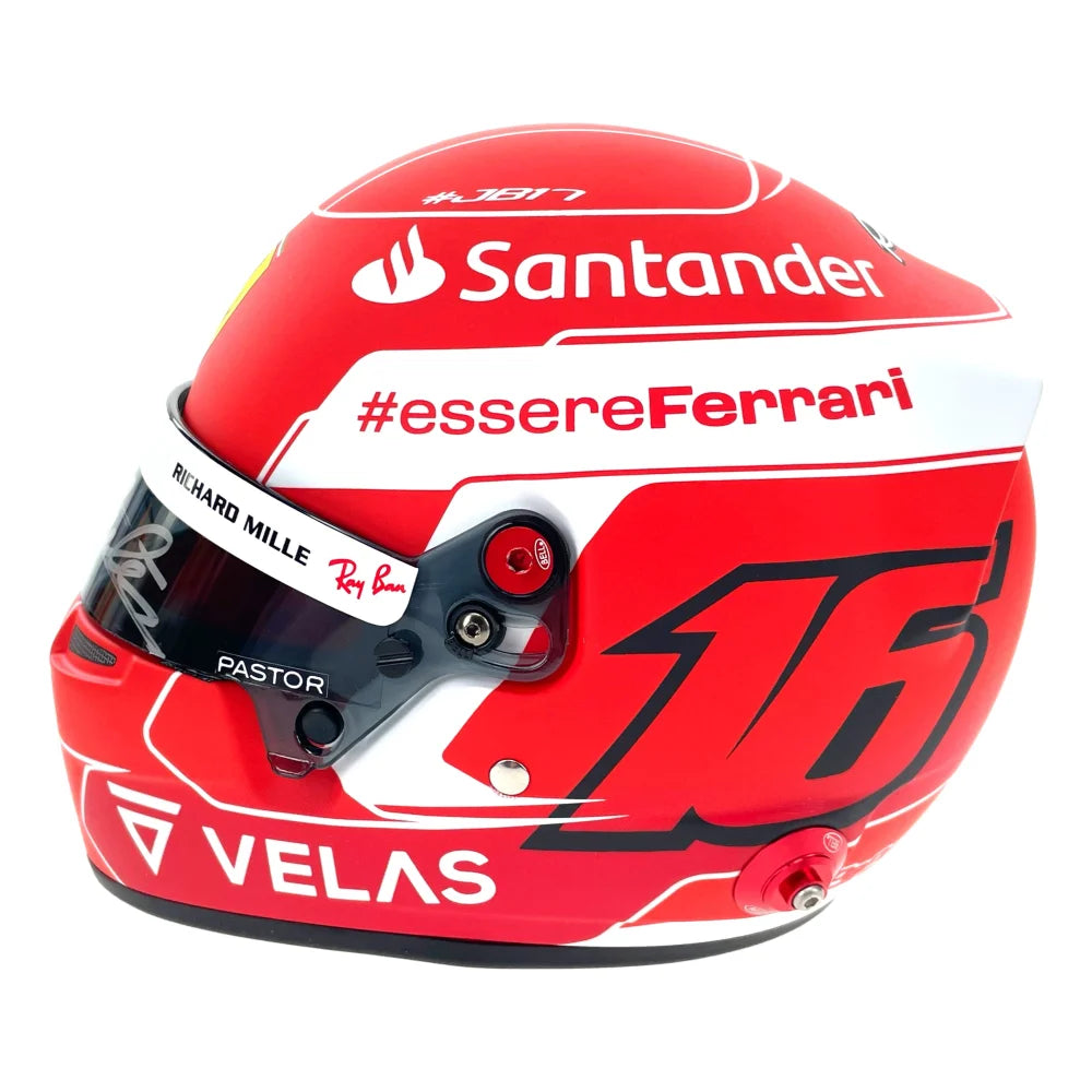 Charles Leclerc Autographed 1:2 Scale Ferrari F1 Mini Helmet - Official Formula One Collectible with BAS COA - Perfect for Racing Fans Display & Memorabilia Collection