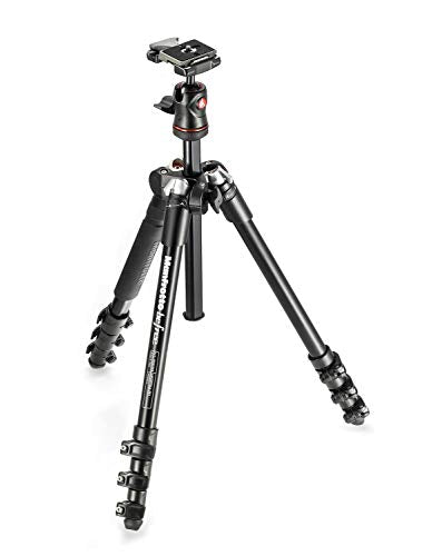 Manfrotto MKBFRA4-BH BeFree Compact Aluminum Travel Tripod - Lightweight & Durable for Photography & Videography - Perfect for Travel, Hiking & Outdoor Adventures