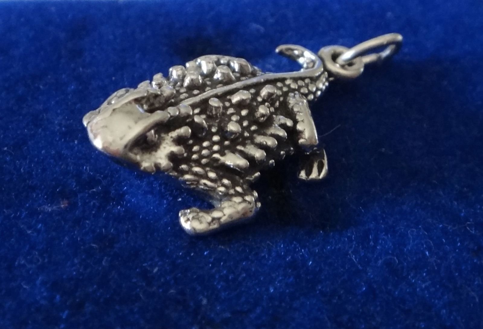 3D Texas Horned Toad Frog Charm - 25x15mm Sterling Silver Pendant for Jewelry Making, DIY Bracelets & Crafting Supplies | Perfect for Western-Themed Accessories & Gifts