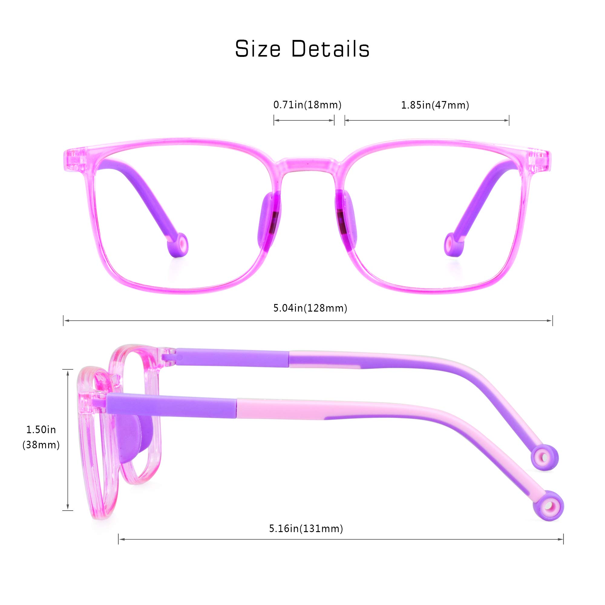 Kids Blue Light Blocking Glasses - Anti Eyestrain for Computer Use & Gaming