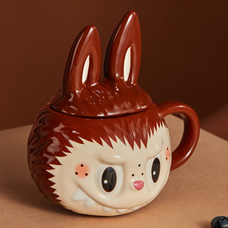 POP MART The Monsters LABUBU Insulated Travel Mug with Lid - Cute Cartoon Character Coffee Cup for Office, Home & Gift Giving