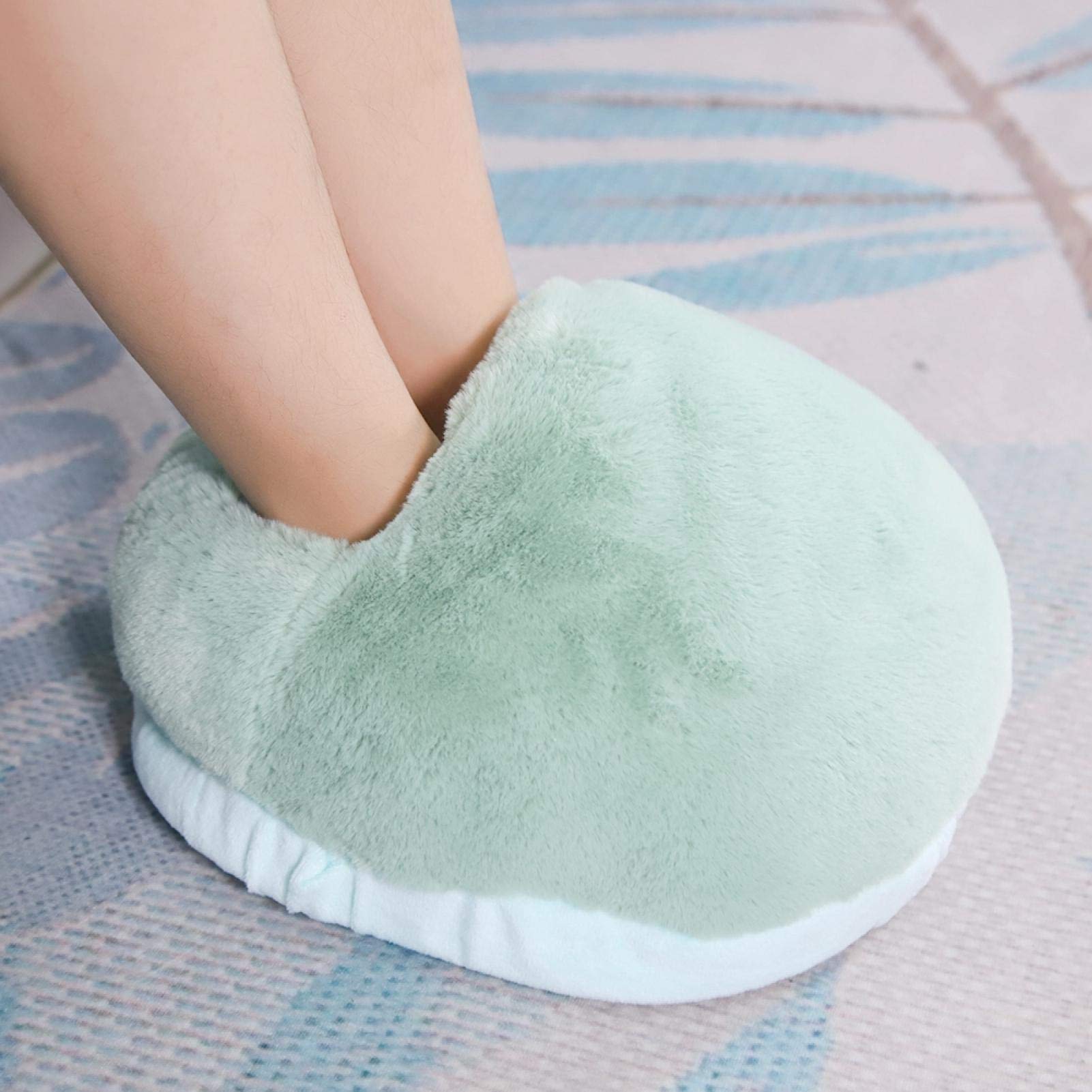 Electric Foot Warmer for Home & Office - Soft USB-Powered Heating Pad with Breathable Fabric - Portable Foot Heater for Winter Comfort (Light Blue) - Perfect for Cold Floors, Work Desks & Relaxation