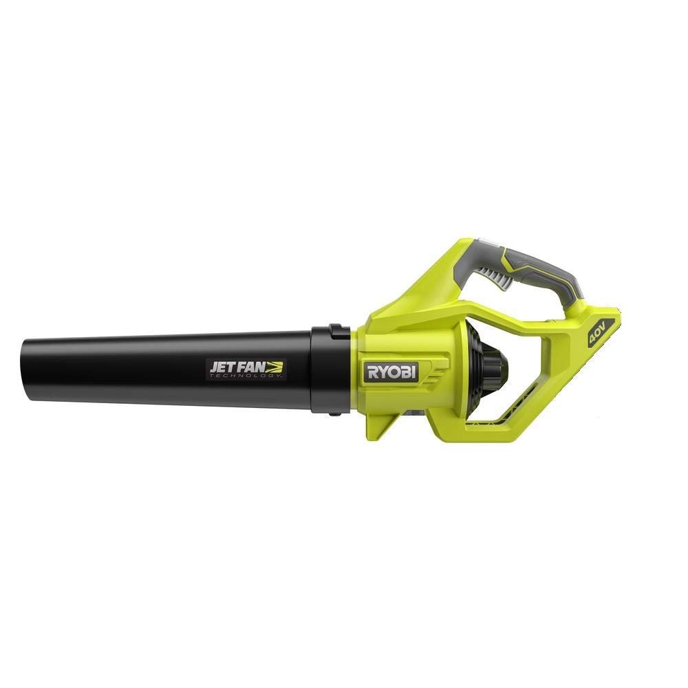Ryobi RY40406BTL 40V Cordless Leaf Blower - 110 MPH, 500 CFM, Battery & Charger Not Included (Renewed) - Perfect for Yard Cleanup, Driveway Clearing & Outdoor Maintenance