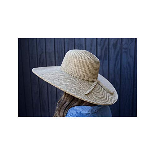 Scala Women's Big Brim Paper Braid Sun Hat - Stylish Wide Brim Straw Hat for Beach, Summer & Outdoor Activities