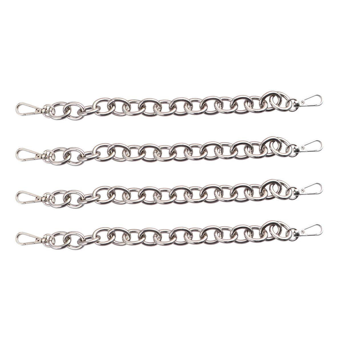 4 Pcs DIY Tote Bag Straps - Flat Iron Chain Strap for Handbags, Messenger Bags & Purses - Adjustable Replacement Straps for Women's Bags (Perfect for Shopping, Travel & Everyday Use)