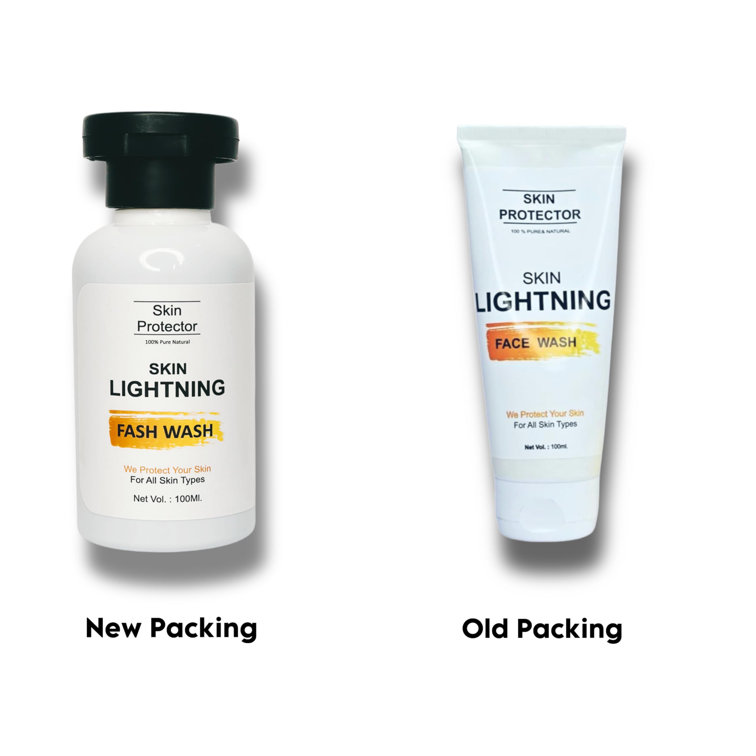 Skinprotector Skin Brightening Face Wash - 100% Pure & Natural | Dark Spot Remover, Acne Treatment & Under Eye Circle Reducer | Whitening Formula for Face & Dark Knuckles | Gentle Daily Cleanser for Radiant Skin