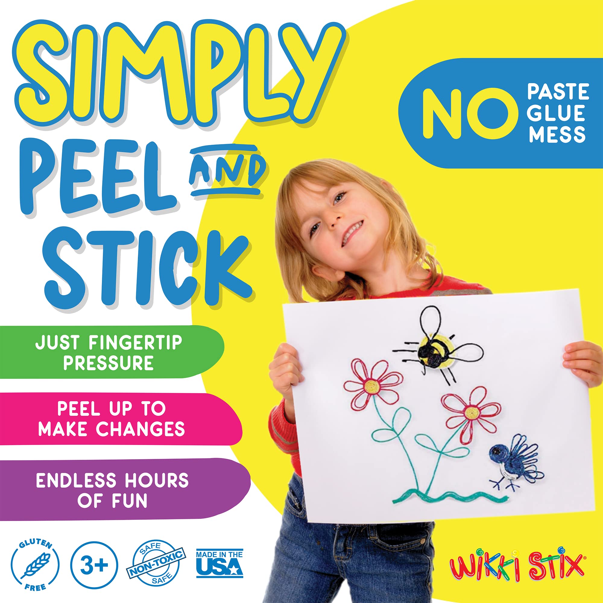 Wikki Stix Big Count Box - 468 Pieces in 13 Colors with Storage Box & Idea Booklet | Made in USA | Creative Learning & Sensory Play for Kids