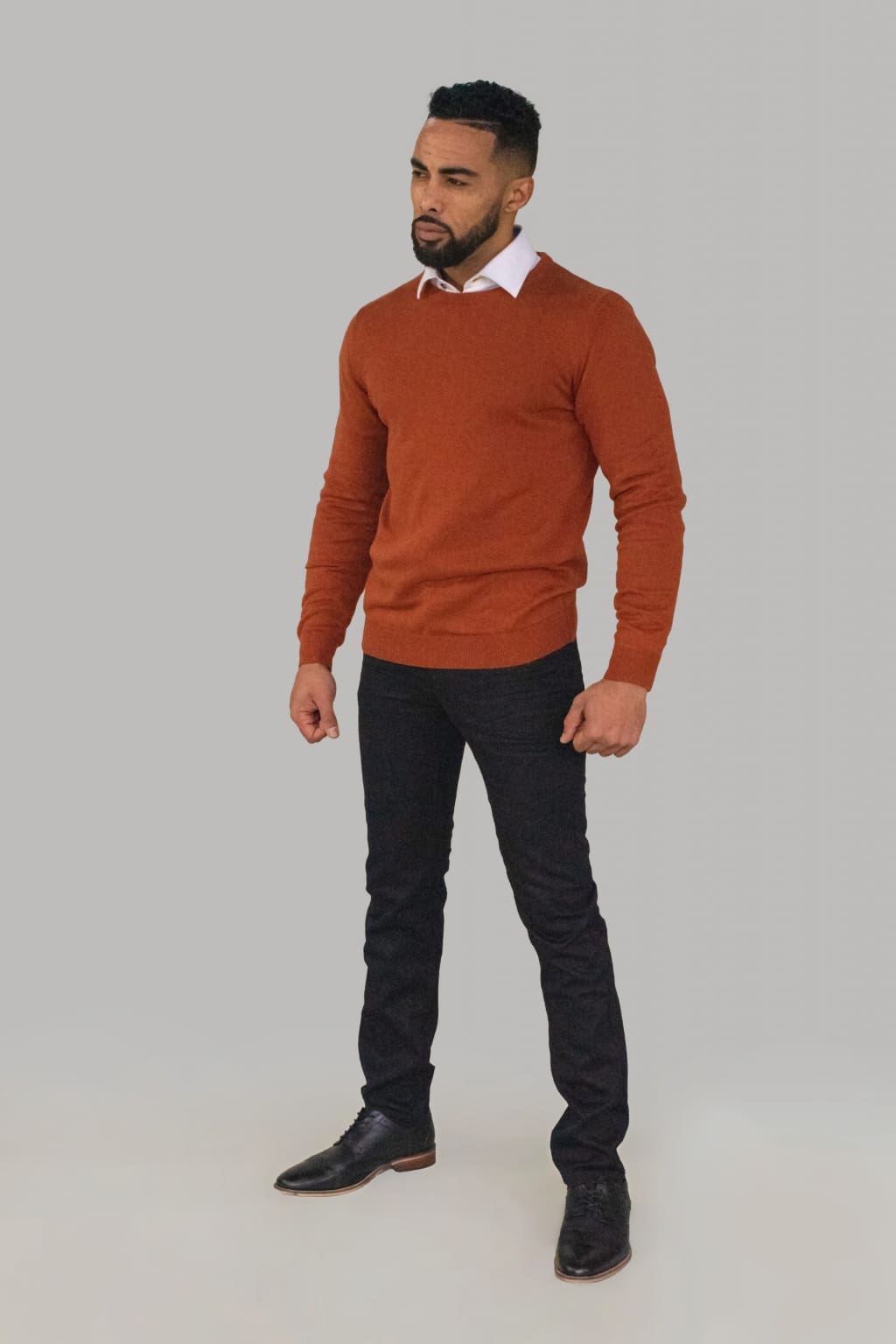 Cavani Men's Rustic Crewneck Sweater - Soft Cotton Knit Pullover for Casual Wear & Winter Layering