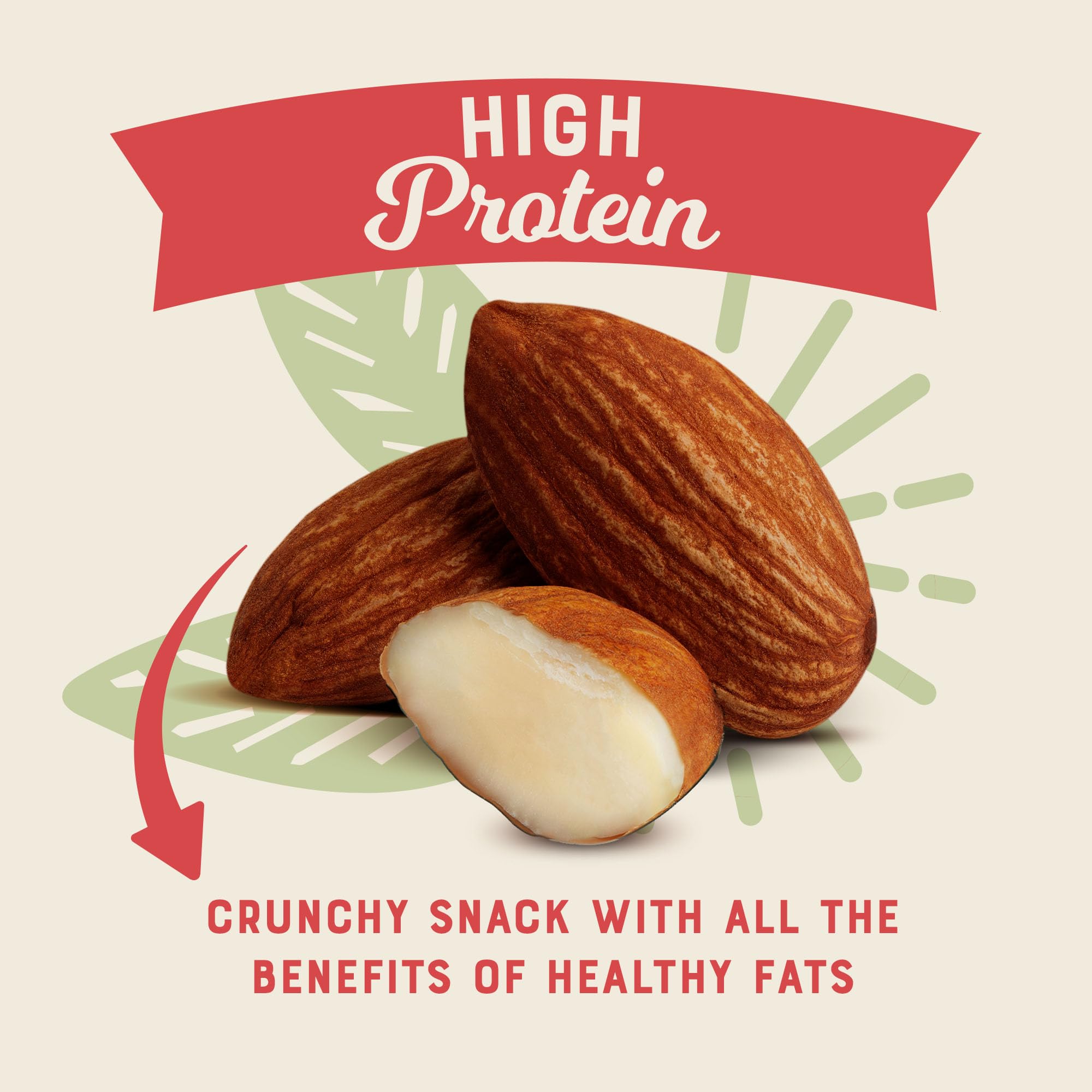 Sunburst Snacks Whole Almonds Dry Roasted & Salted 1kg (35.2 oz) - Healthy Protein Snack for Keto, Paleo Diet - Perfect for Office, Gym & Travel Snacking