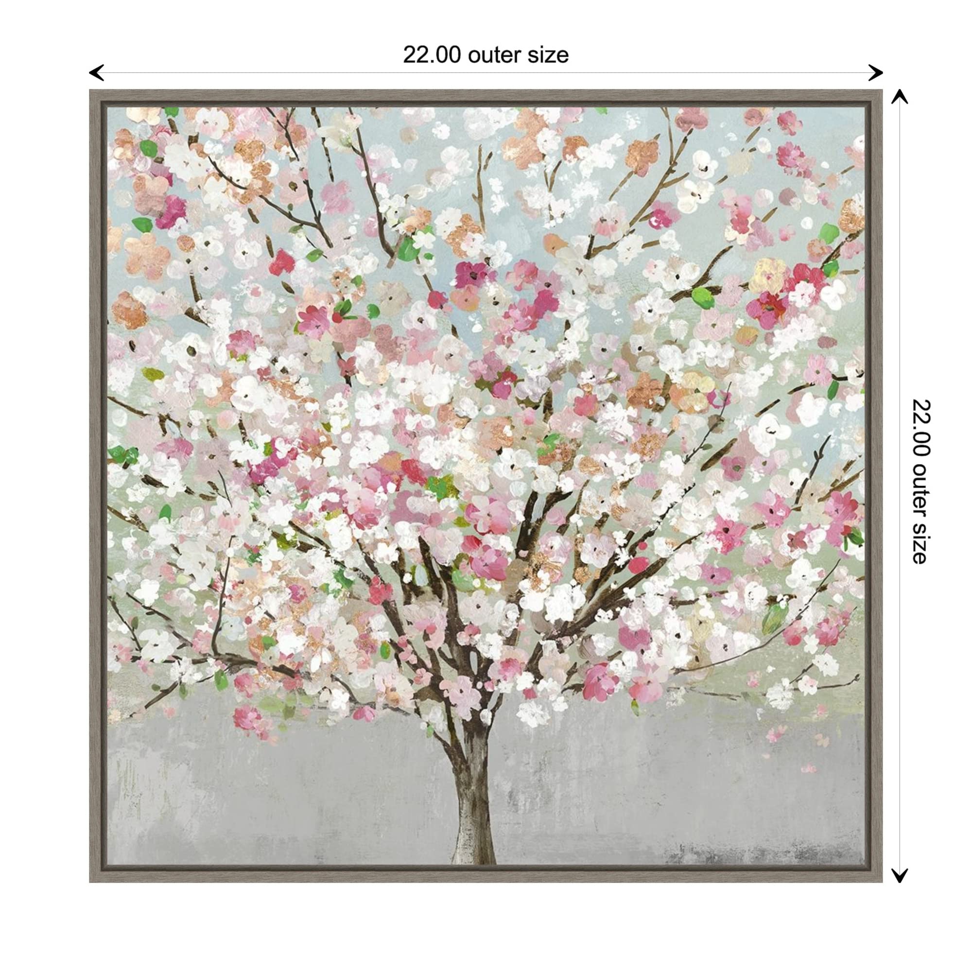 Amanti Art Framed Canvas Wall Art 22x22 - Spring Love Landscape Painting by Allison Pearce, Rustic Farmhouse Decor for Living Room, Bedroom & Bathroom | Perfect for Home Decor, Housewarming Gifts & Interior Design
