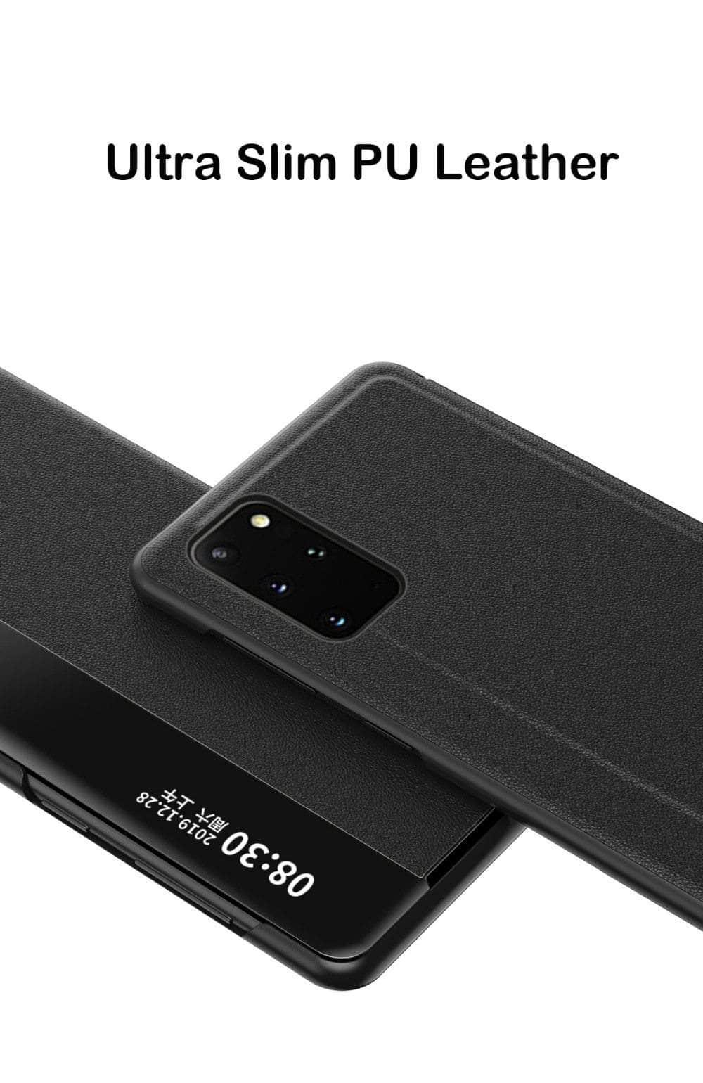 Premium Smart Clear Window View Flip Cover for Samsung Galaxy S21 - Stylish Protection for Everyday Use & Business Meetings