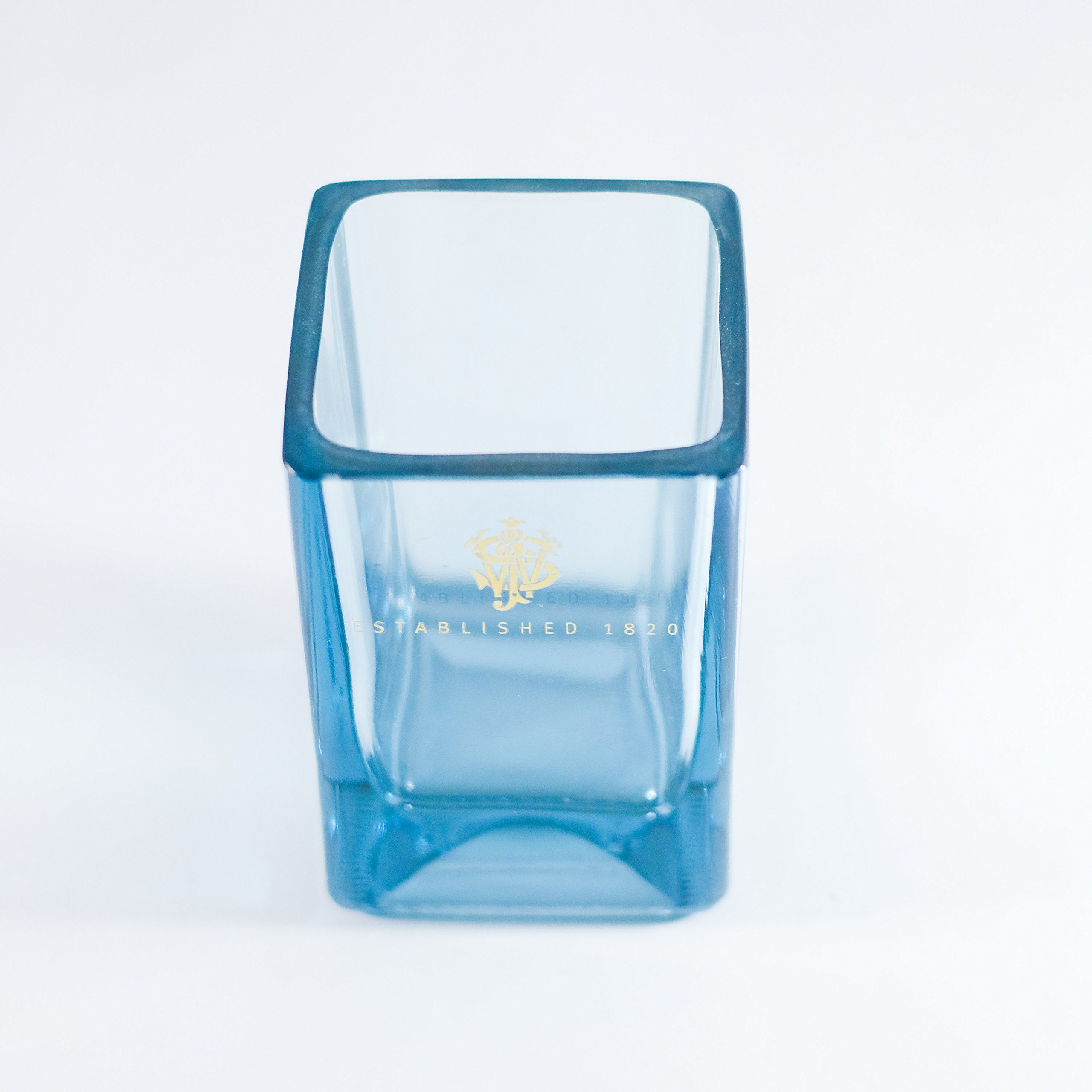 Premium Whiskey Glass Set & Pen Holder - Handcrafted from Johnnie Walker Blue Label Bottles (Set of 2, Tall Glasses) - Perfect for Home Bar, Office Decor & Whiskey Lover Gifts