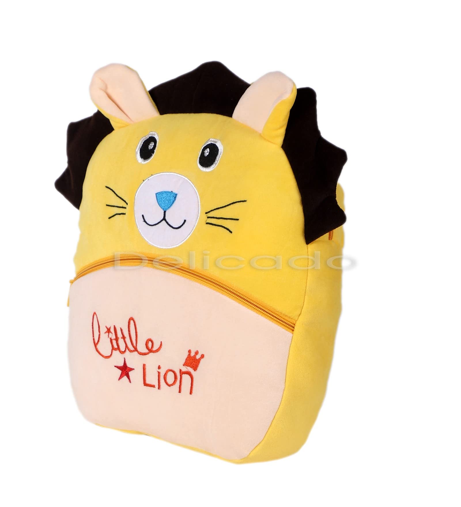 Cute Small Toddler Backpack for Kids Age 1-5 - Preschool & Travel Bag for Boys & Girls - Lightweight Mini School Backpack with Cartoon Design (Yellow Little Lion) - Perfect for Nursery, Daycare, Picnic & Family Trips