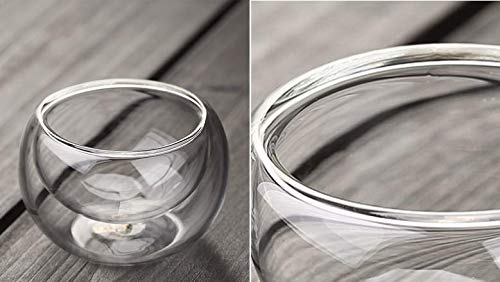 5-Piece Set Double Walled Glass Sake Cups with Stoppers - Modern Transparent Wine Decanter for Japanese Sake, Whiskey & Cocktails - Perfect for Dinner Parties, Gifts & Home Bar Decor