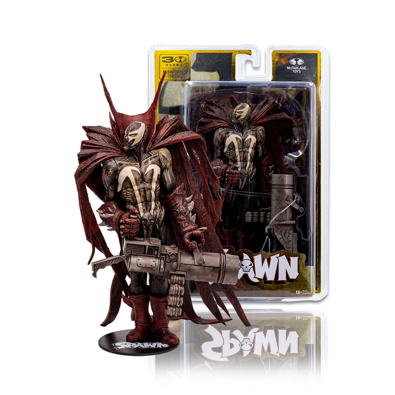 McFarlane Toys 30th Anniversary Hellspawn 2 Action Figure - Digitally Remastered Collectible for Superhero Fans | Perfect for Display, Gifts, and Comic Book Collections