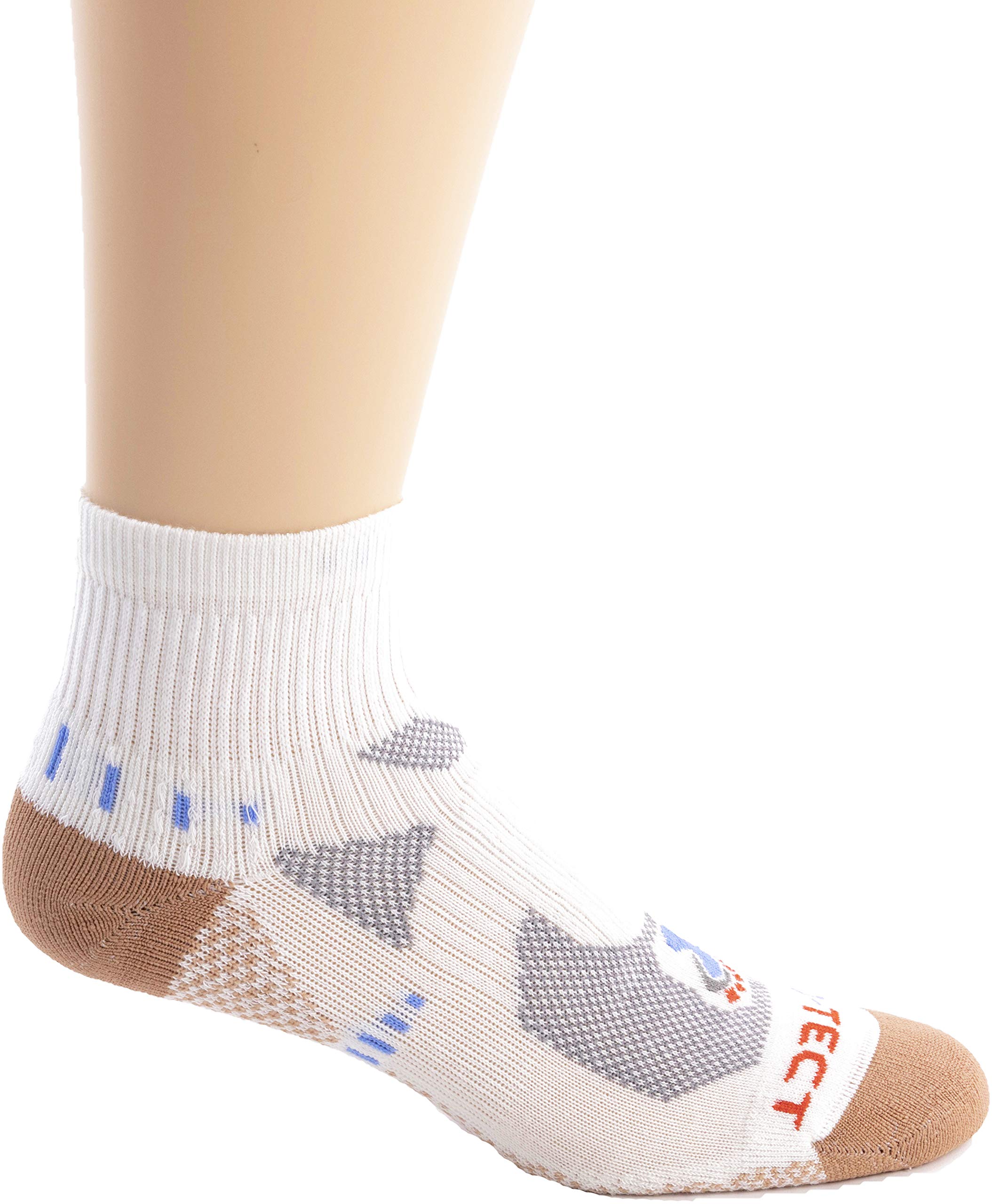 Pro-Tect Copper Infused Athletic Socks for Extreme Fitness - Breathable & Odor Resistant Workout Socks (2-Pair Pack) - Made in USA | Perfect for Running, Gym Training & High-Intensity Sports