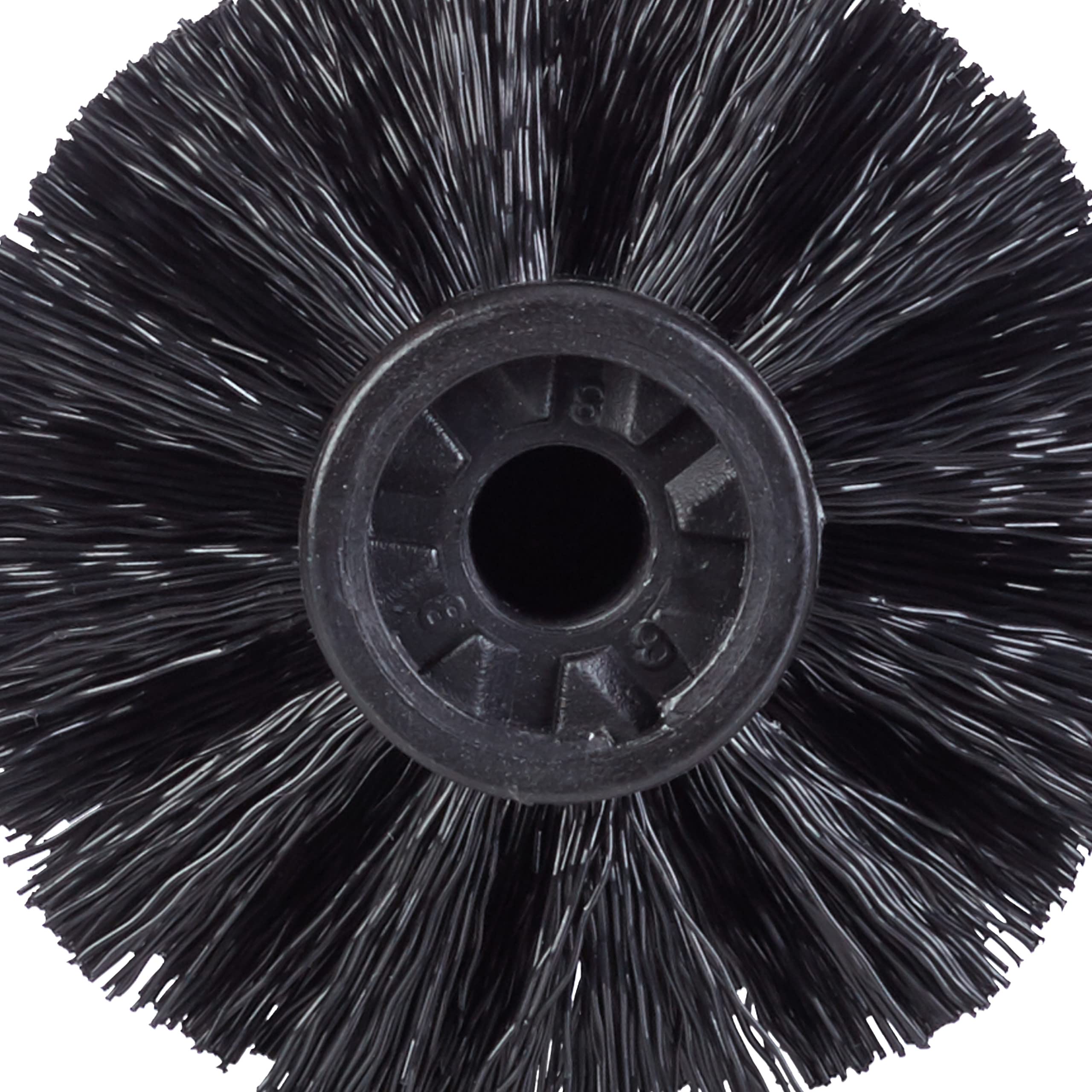 5-Pack Toilet Brush Replacement Heads - 9.5mm Thread, 8cm Diameter, Black (8x8x9cm) - Perfect for Bathroom Cleaning & Sanitizing