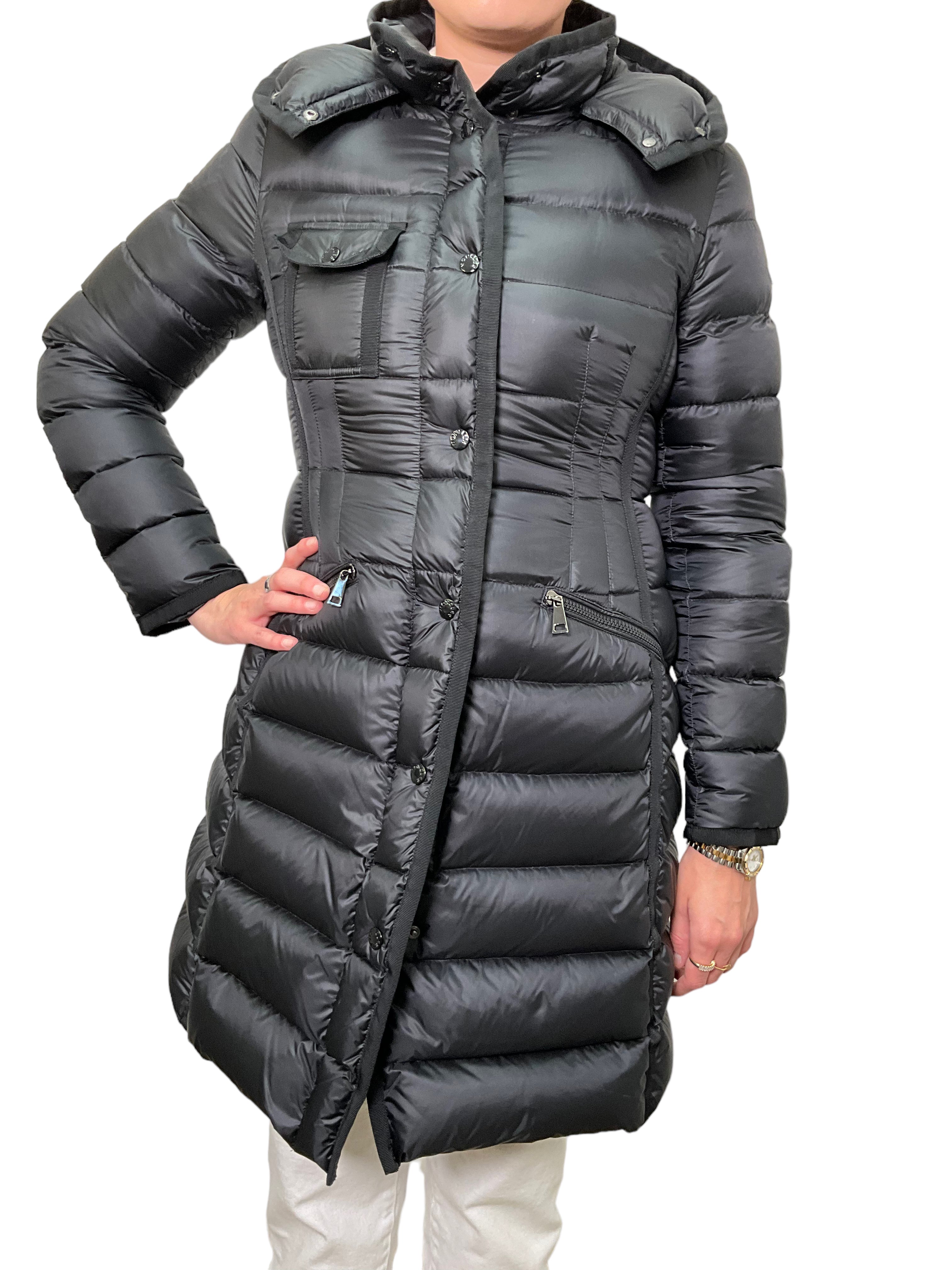 MONCLER Quilted Puffy Goose Down Hooded Jacket for Men - Size M - Warm Winter Coat for Outdoor Activities & Casual Wear
